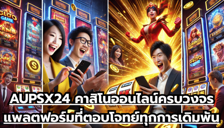 AUPSX24 คาสิโนออนไลน์ครบวงจร แพลตฟอร์มที่ตอบโจทย์ทุกการเดิมพัน